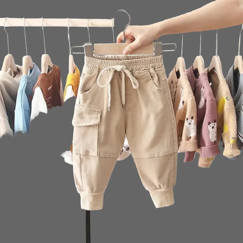 Pantalon Cargo Garçon 2-8 Ans - Sport Casual Enfant Uni