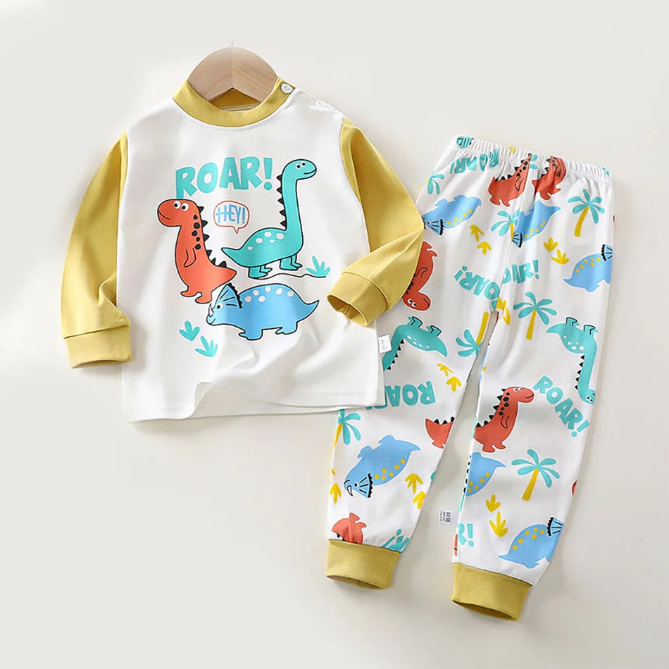 Pyjama Coton Enfant Unisexe - Ensemble Chaud Motifs Cartoon
