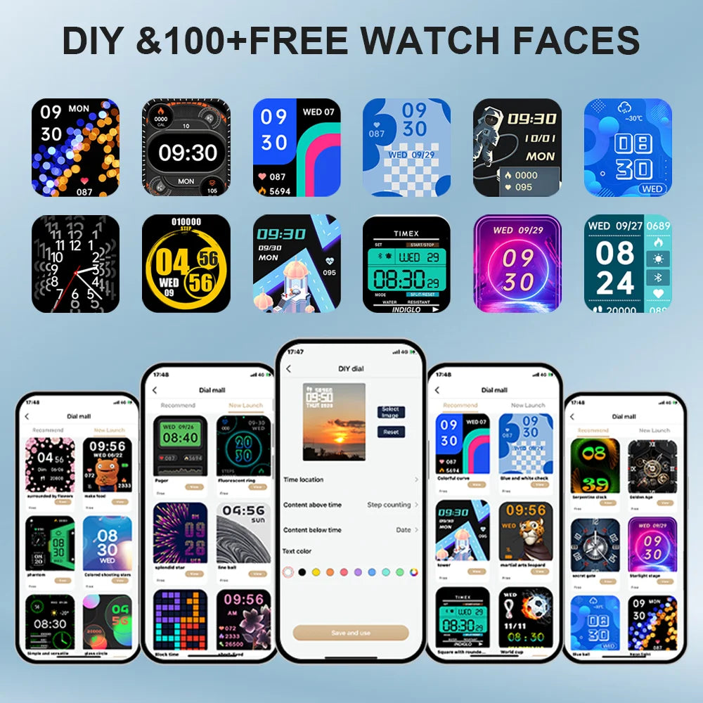 Montre Connectée LAXASFIT H9/H6 - Appels Bluetooth Suivi Santé