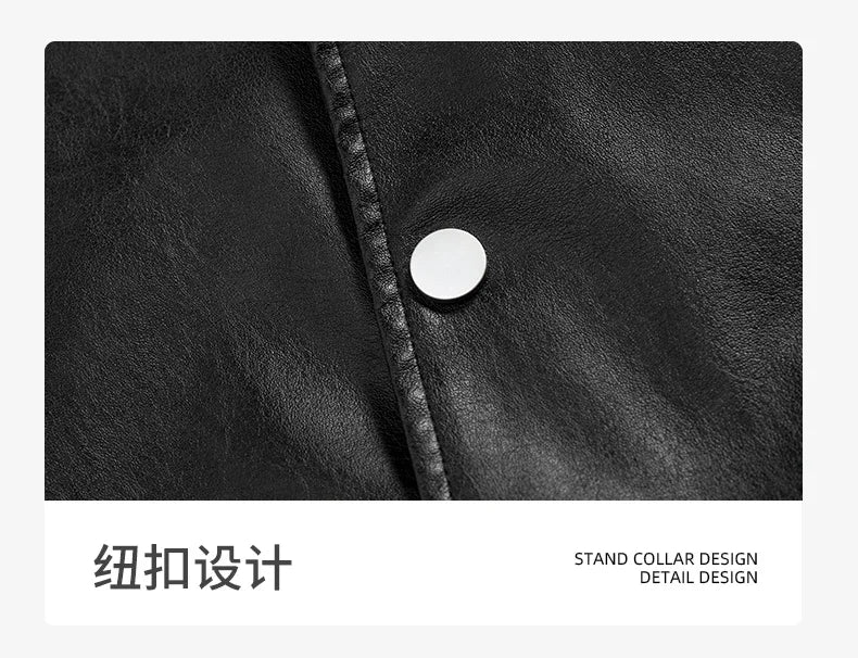 Veste Hoodie Vintage Homme en Similicuir Noir – Style Hip Hop Streetwear Luxe, Blouson PU Cuir Tendance