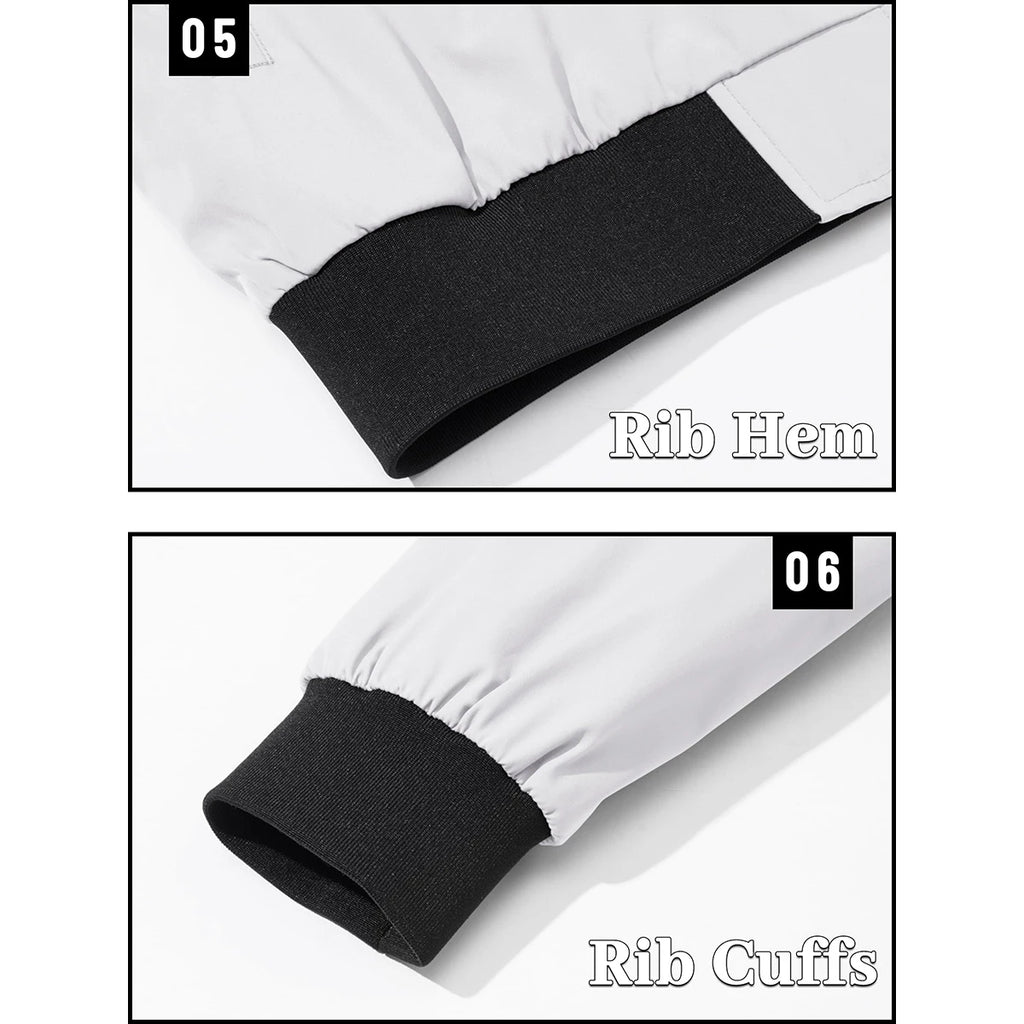 Veste Homme Bomber Légère - Coupe-Vent Imperméable Sport Outdoor