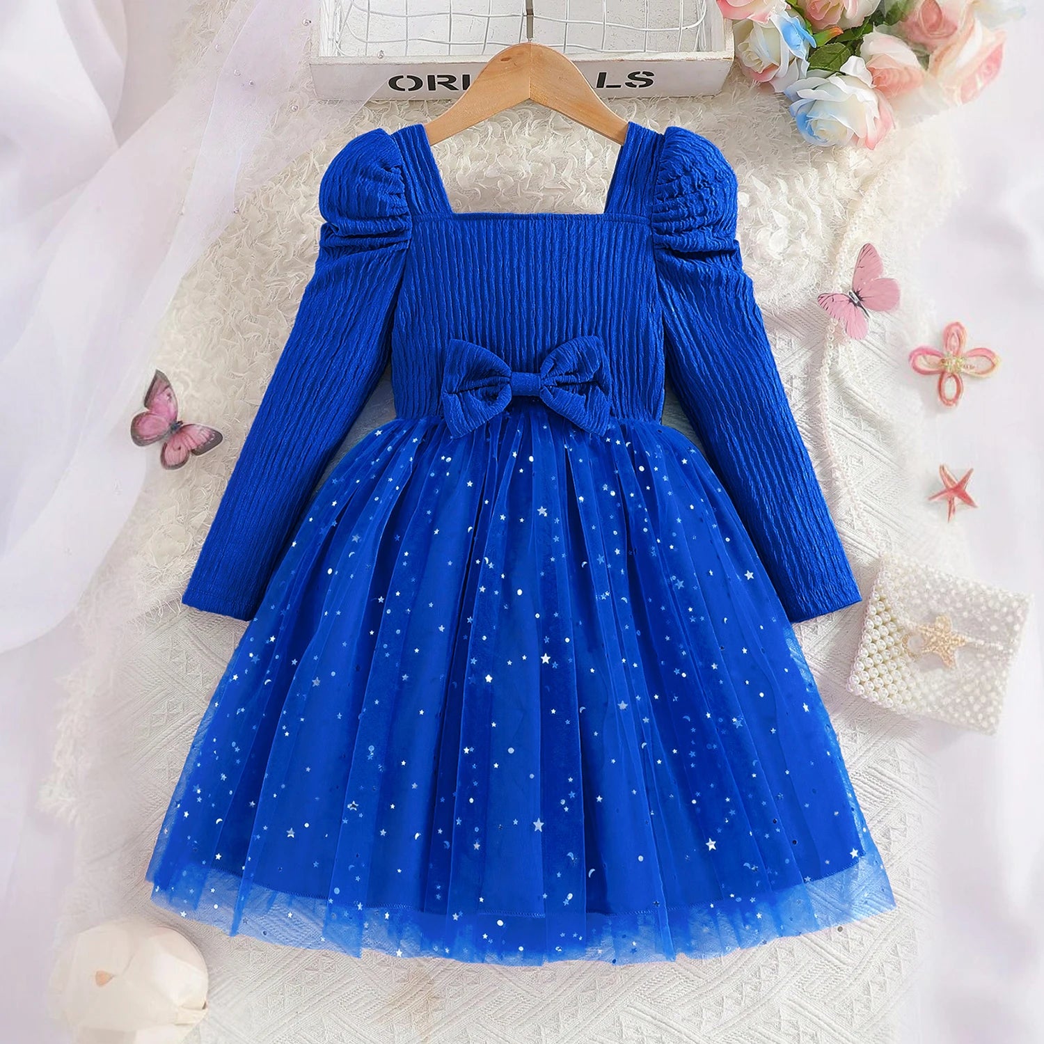 Robe de princesse fille pailletée – Tenue élégante pour fêtes & occasions (3 à 8 ans