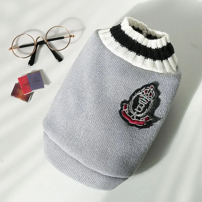 Pull pour chien chaud Vêtements d’hiver Col roulé Tricoté Chat Chiot Vêtements Costume pour petits chiens Chihuahua Tenue Pulls Gilet