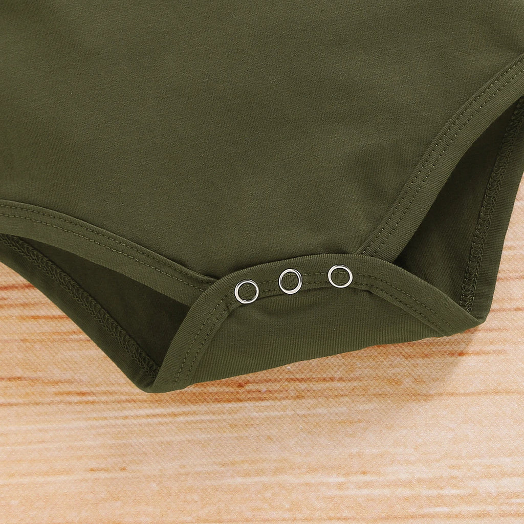 Ensemble Bébé Garçon Été 3 Pièces - Body + Pantalon Camouflage + Chapeau 0-18 Mois