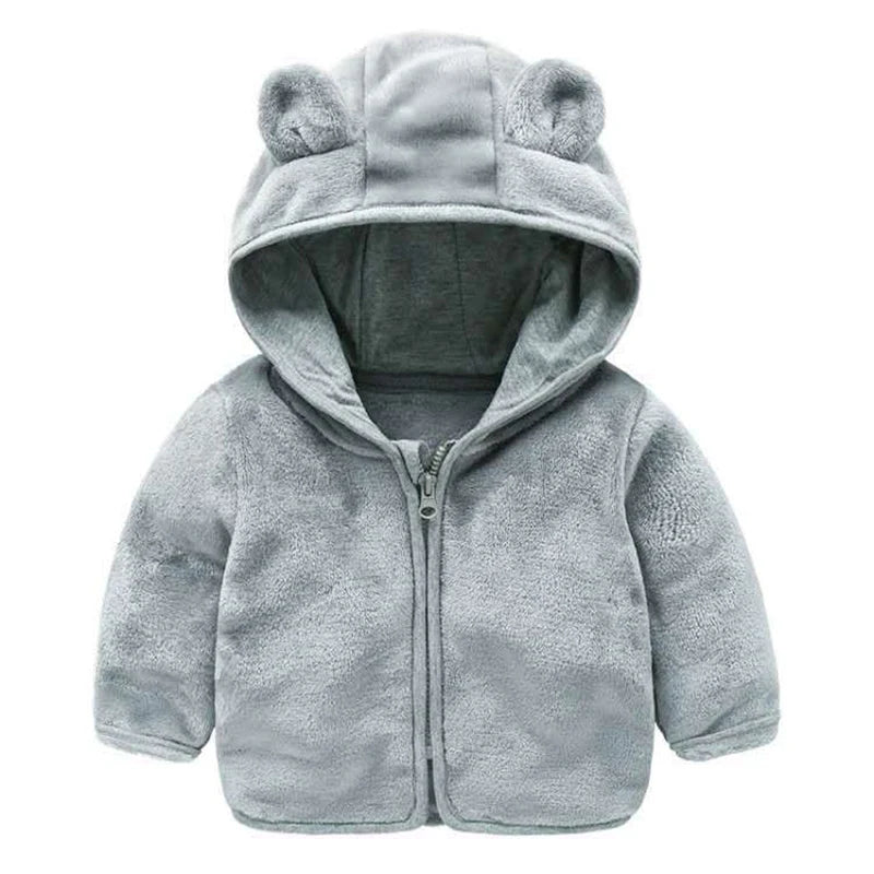 Manteau Bébé Fille à Capuche - Veste Automne Couleur Unie 9 Mois-4 Ans