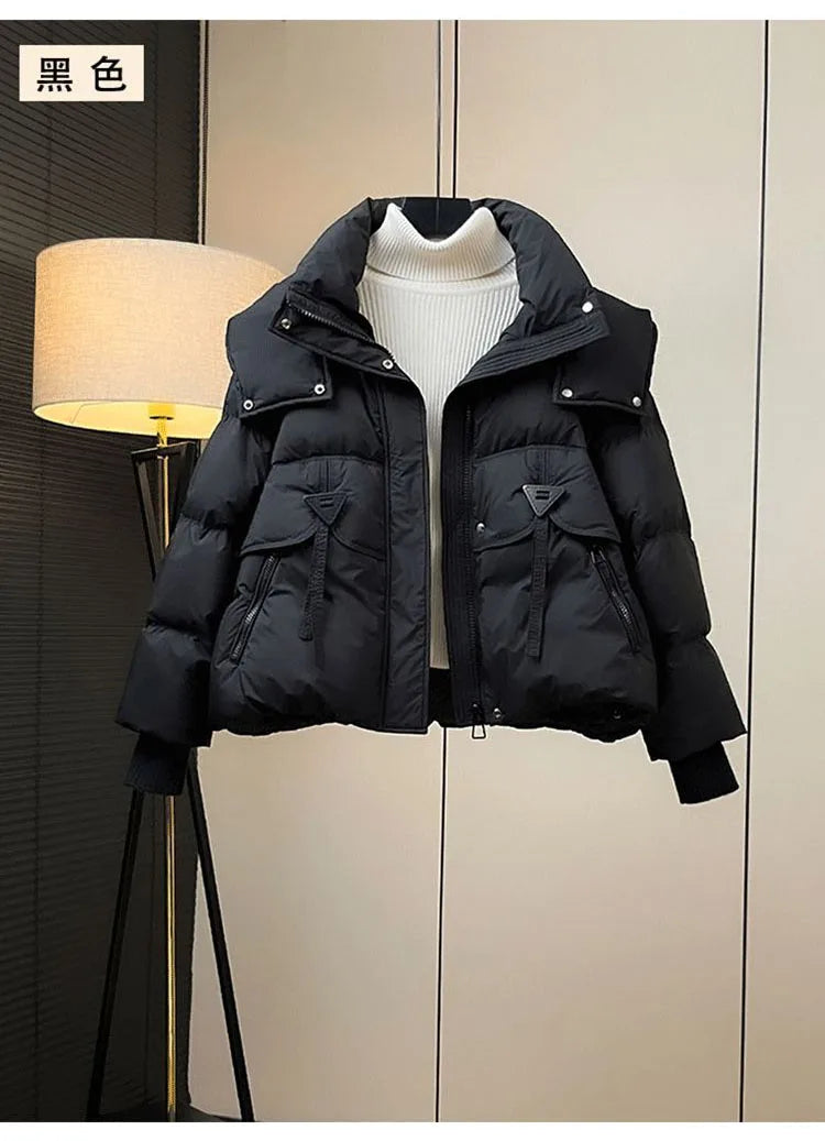 Parka Femme Coréenne Automne Hiver - Veste Matelassée Chaude à Capuche