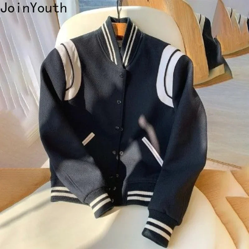 Veste Baseball Femme Oversize - Style Coréen Y2K 2025