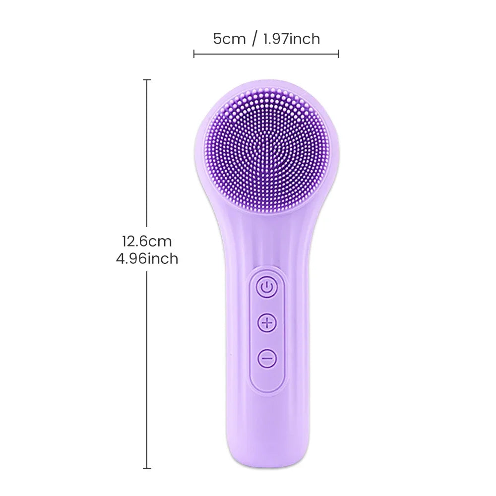 Brosse Nettoyante Faciale Sonique en Silicone - Massage Vibrant Waterproof