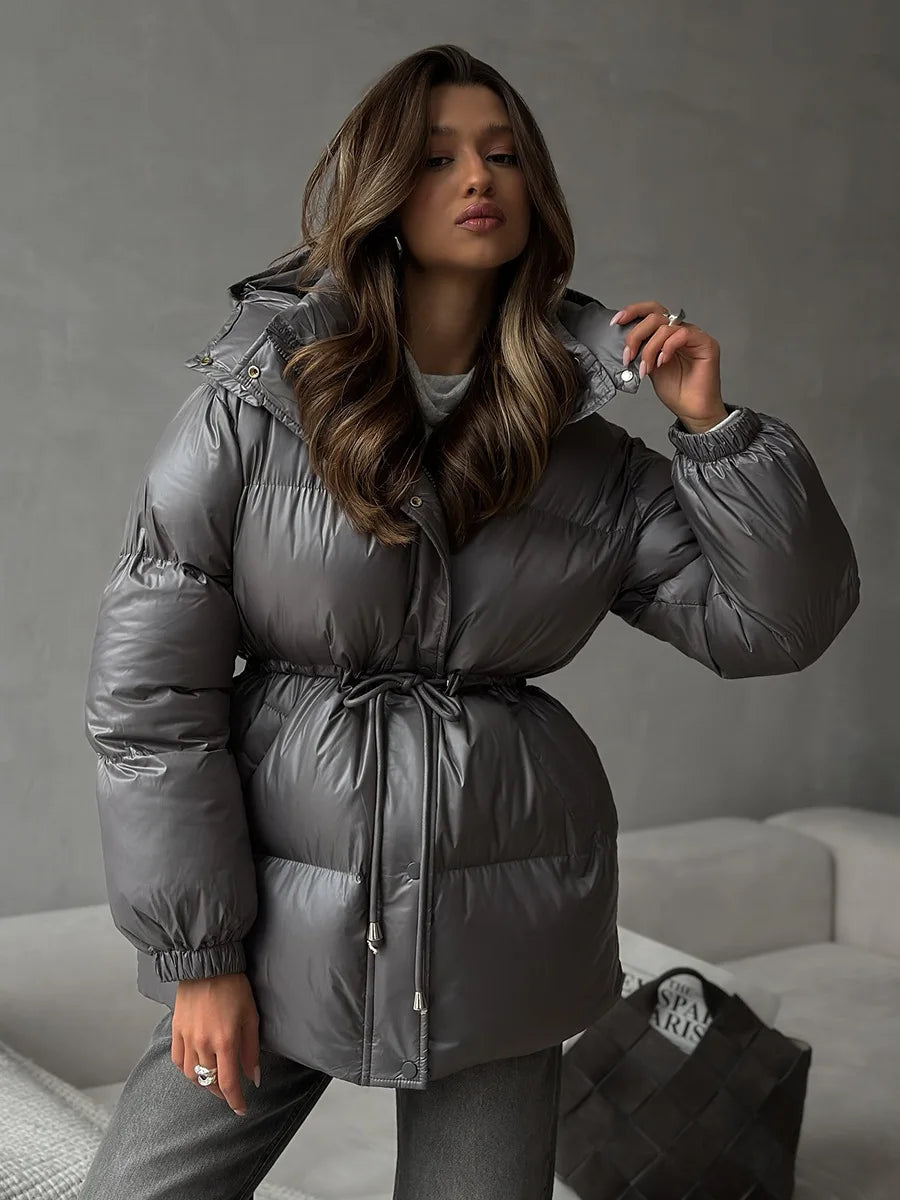 Veste Matelassée Femme à Capuche - Doudoune Confortable Hiver