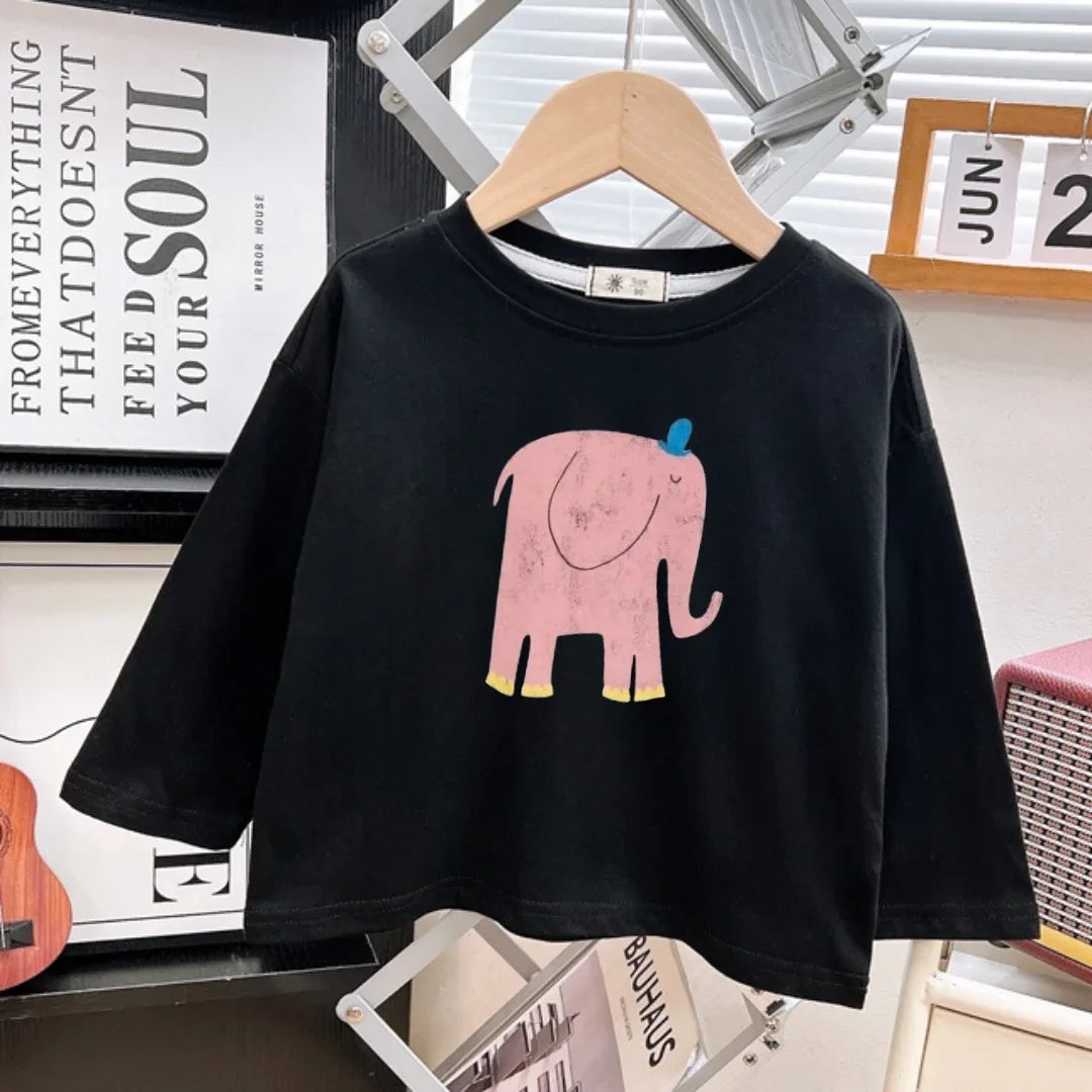2025 T-shirt Enfant Manches Longues – Coloré & Confortable (2-8 ans)