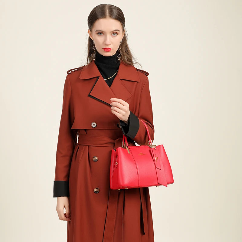 Sac à Main Femme Grande Capacité - Cuir Souple Imprimé Bandoulière Crossbody