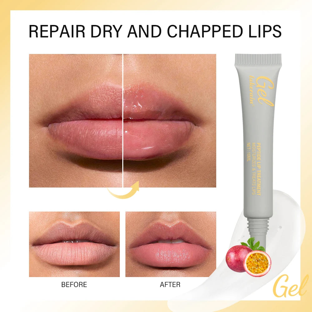 Baume Lèvres Hydratant Peptide – Gel Transparent Réparateur & Repulpant 10ml