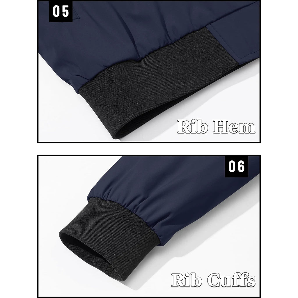 Veste Homme Bomber Légère - Coupe-Vent Imperméable Sport Outdoor