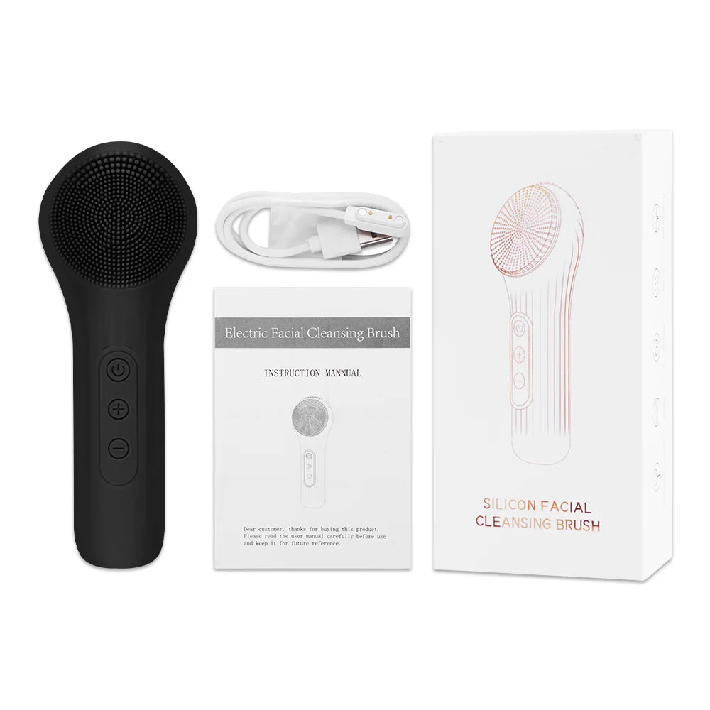 Brosse Nettoyante Faciale Sonique en Silicone - Massage Vibrant Waterproof