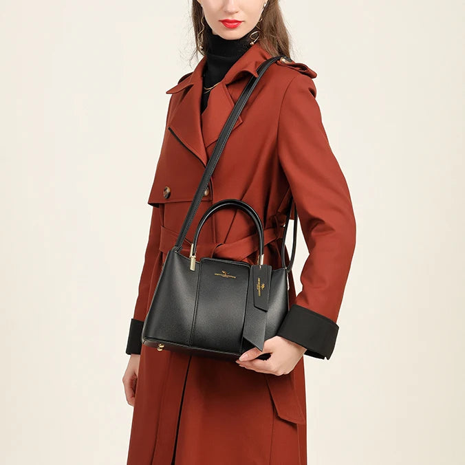 Sac à Main Femme Grande Capacité - Cuir Souple Imprimé Bandoulière Crossbody