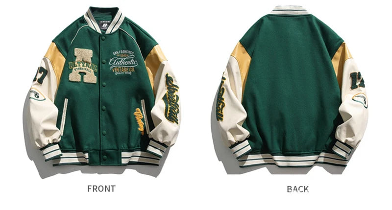 Veste Baseball Homme 2024 - Blouson Broderie Style Universitaire