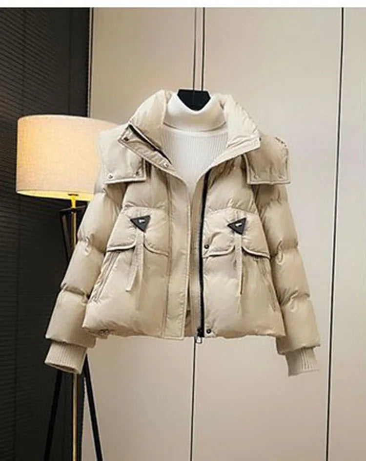 Parka Femme Coréenne Automne Hiver - Veste Matelassée Chaude à Capuche