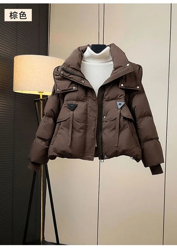 Parka Femme Coréenne Automne Hiver - Veste Matelassée Chaude à Capuche