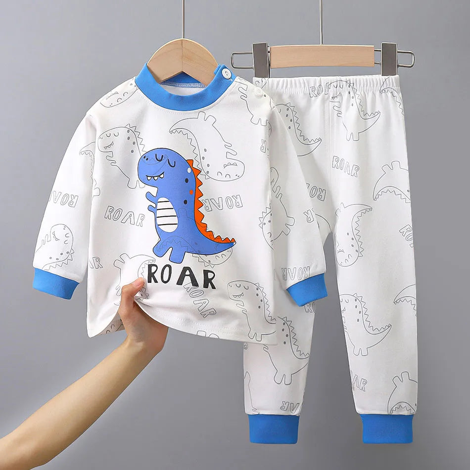 Pyjama Coton Enfant Unisexe - Ensemble Chaud Motifs Cartoon