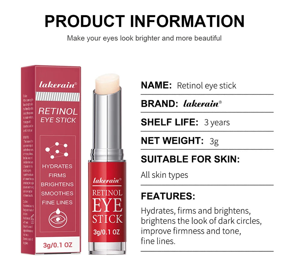 Serum Stick fRetinol Eye Cream Lightening Dark Circles Firming Skin Instant Eye Repairor women Women Eyes Care