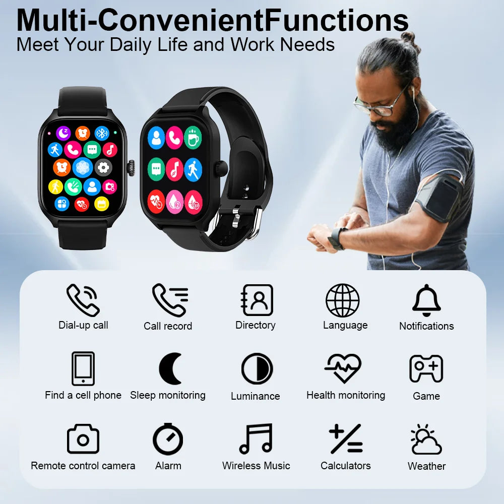 Montre Connectée LAXASFIT H9/H6 - Appels Bluetooth Suivi Santé