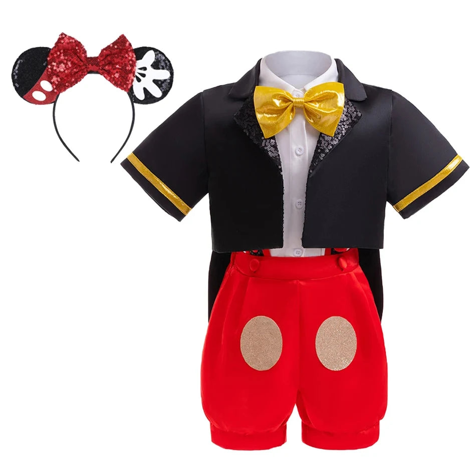 Déguisement Enfant Mickey – Costume Cosplay Anniversaire, Halloween & Fêtes (4-6 ans)