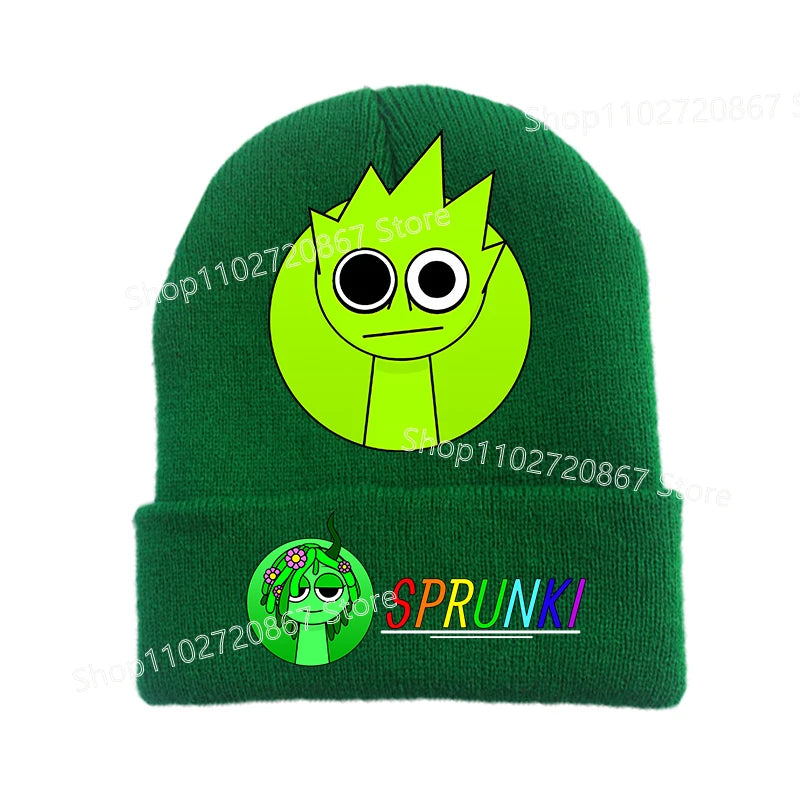 Bonnet Sprunki Enfant - Chapeau Tricoté Tendance Hiver Chaud