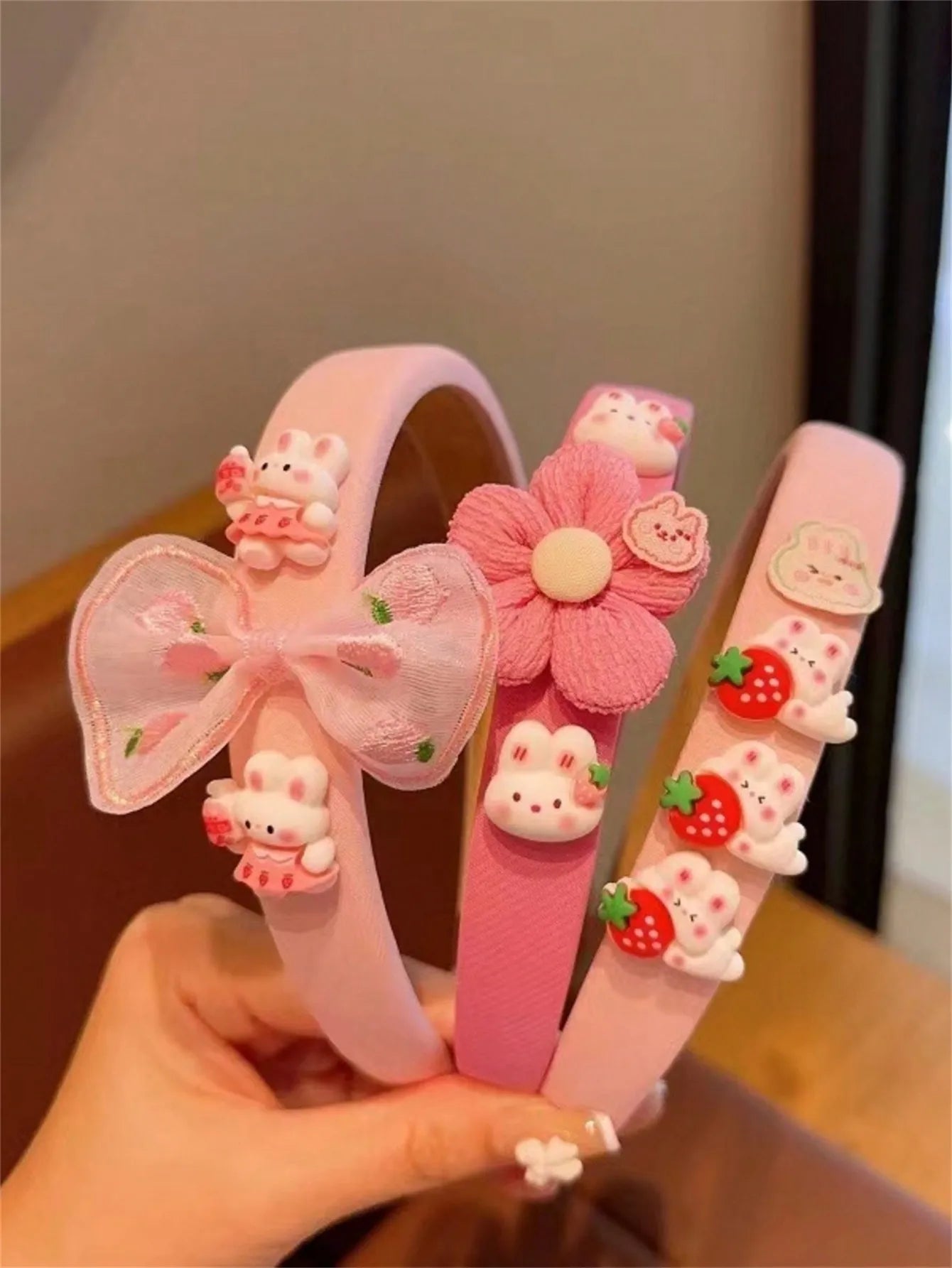Serre-tête Bébé Fille – Motif Lapin & Fleur, Mignon et Confortable