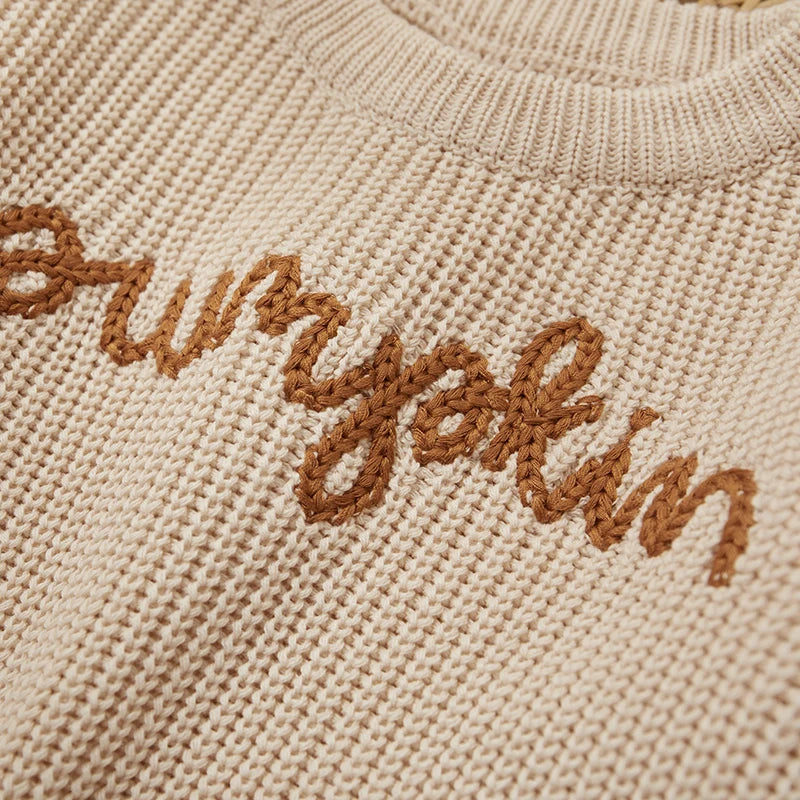 Pull Tricoté Bébé & Enfant – Automne/Hiver – Style Citrouille 🎃 Confort & Douceur