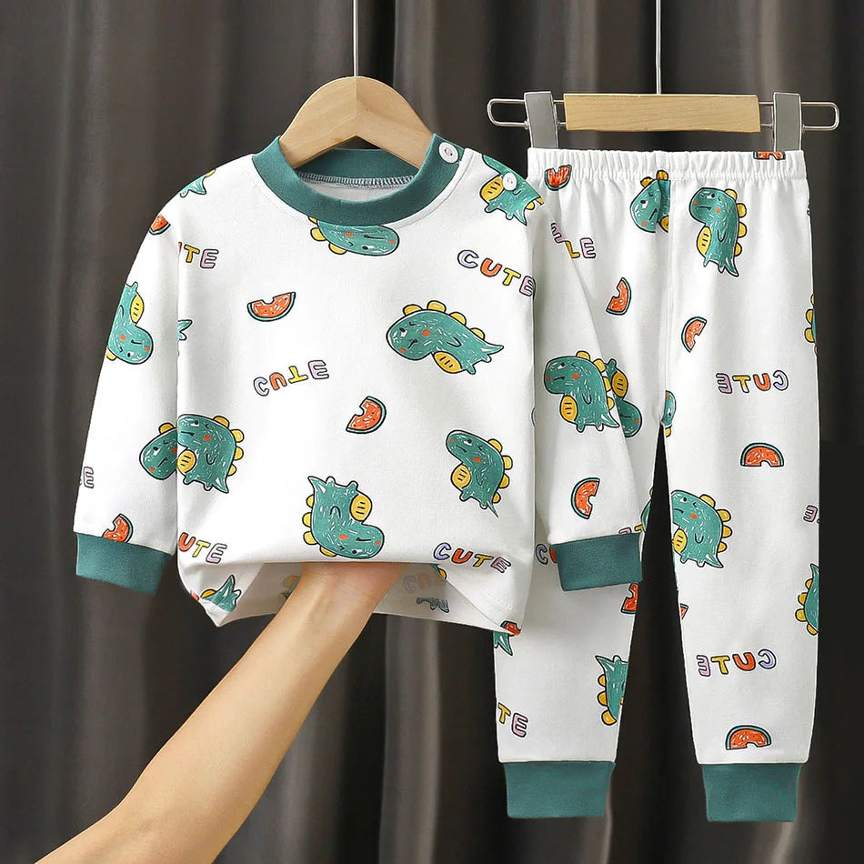 Pyjama Coton Enfant Unisexe - Ensemble Chaud Motifs Cartoon