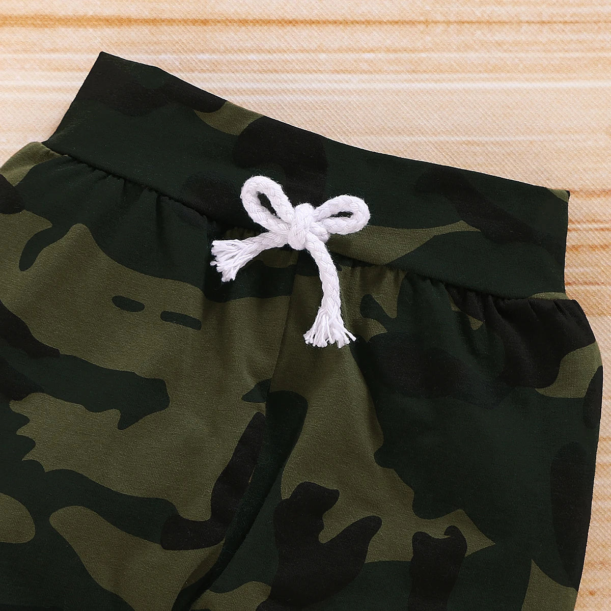 Ensemble Bébé Garçon Été 3 Pièces - Body + Pantalon Camouflage + Chapeau 0-18 Mois