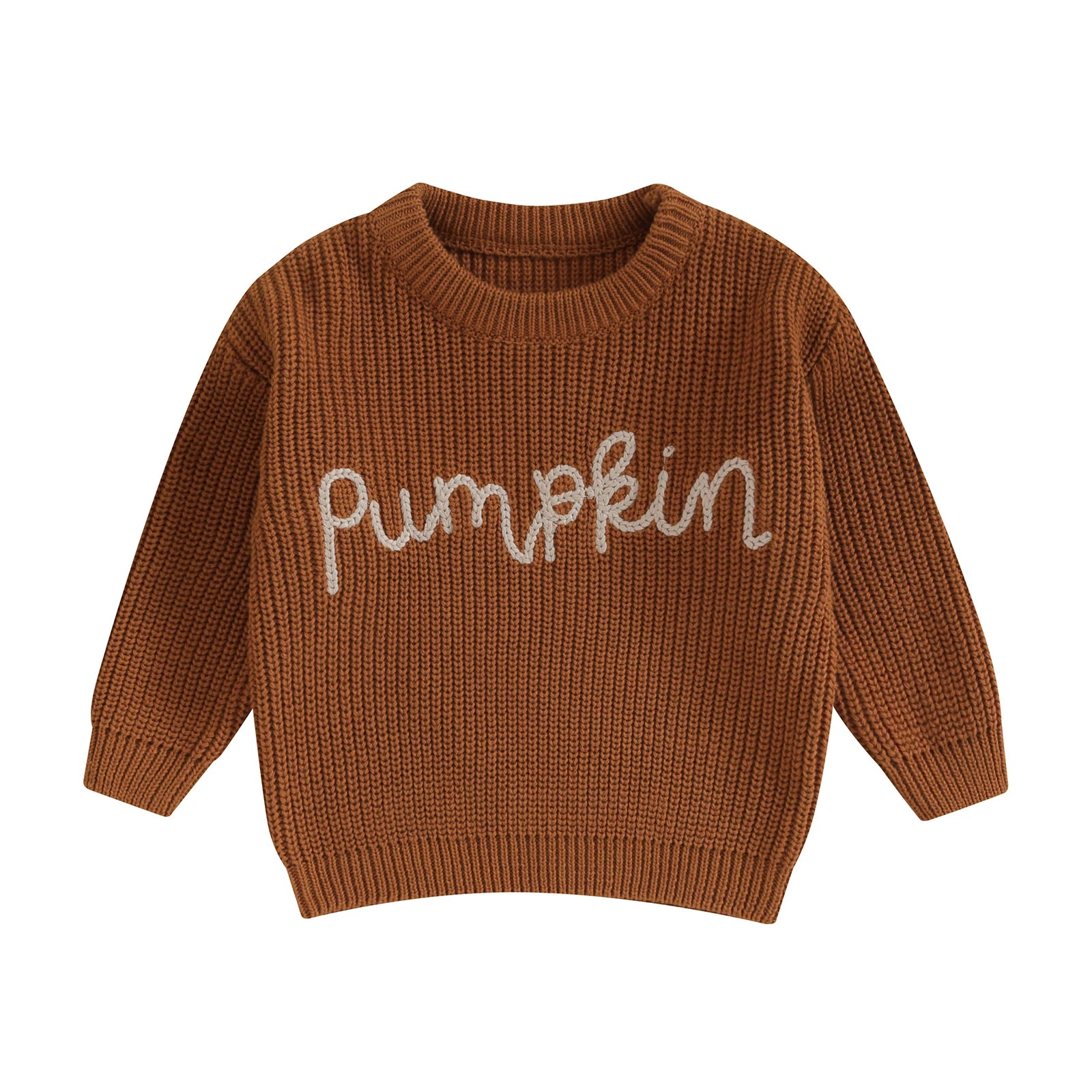 Pull Tricoté Bébé & Enfant – Automne/Hiver – Style Citrouille 🎃 Confort & Douceur