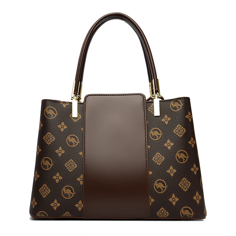 Sac à Main Femme Grande Capacité - Cuir Souple Imprimé Bandoulière Crossbody