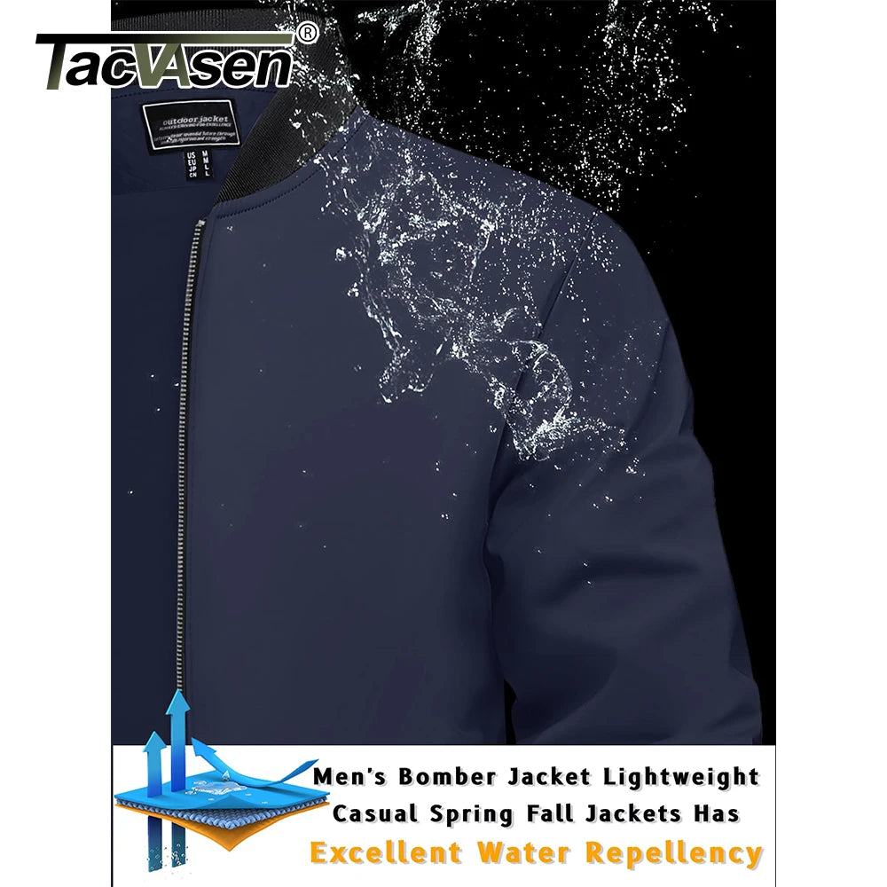 Veste Homme Bomber Légère - Coupe-Vent Imperméable Sport Outdoor