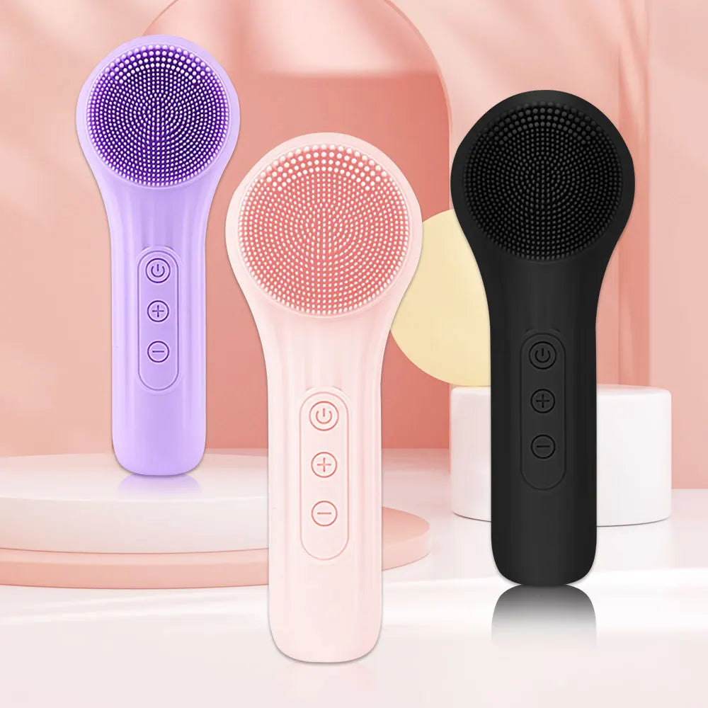 Brosse Nettoyante Faciale Sonique en Silicone - Massage Vibrant Waterproof