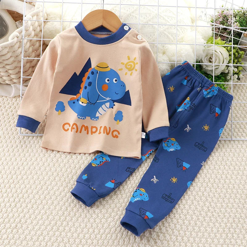 Pyjama Enfant Garçon Fille - Ensemble 2 Pièces Cartoon Manches Longues