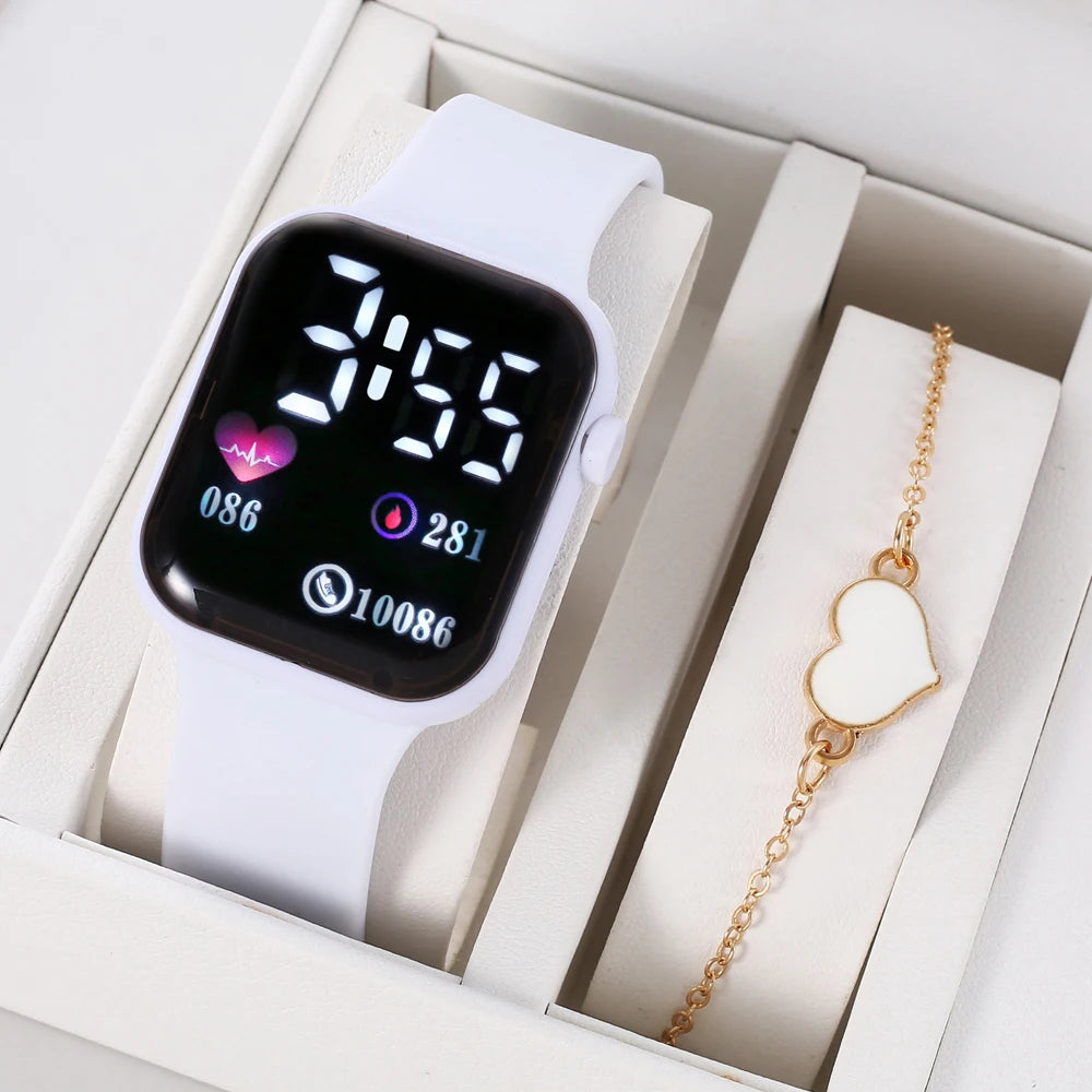 Montre LED Électronique Carrée - Design Mode Étanche Extérieur