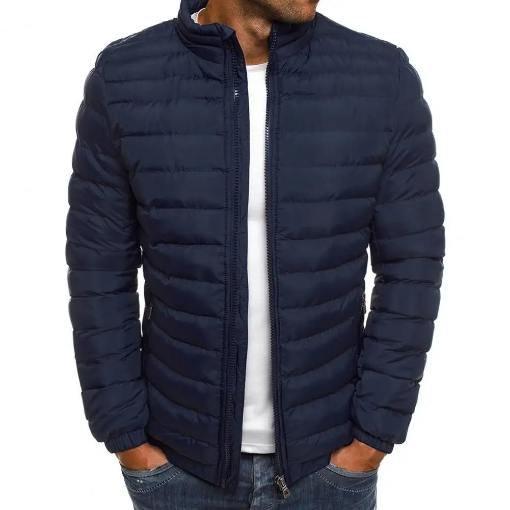 Veste Matelassée Homme Élégante - Blouson Casual Col Montant