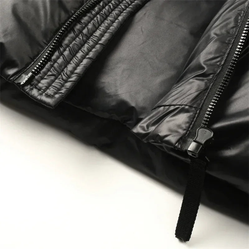 Doudoune Homme Luxe Noire & Dorée – Hiver 2024, Capuche, Style Haute Gamme