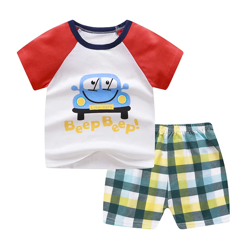Ensemble Winnie l'Ourson Enfant Été 2 Pièces - T-shirt Manches Courtes + Short Garçon