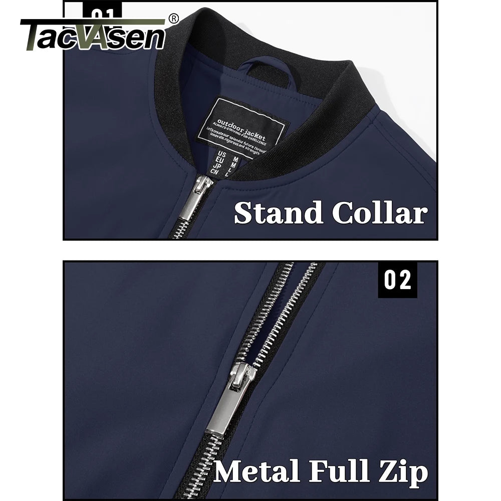 Veste Homme Bomber Légère - Coupe-Vent Imperméable Sport Outdoor