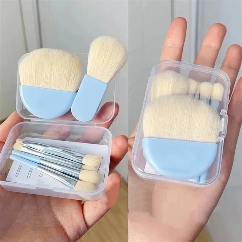 Set de 6 Pinceaux de Maquillage de Voyage Mini avec Boîte - MOONBIFFY