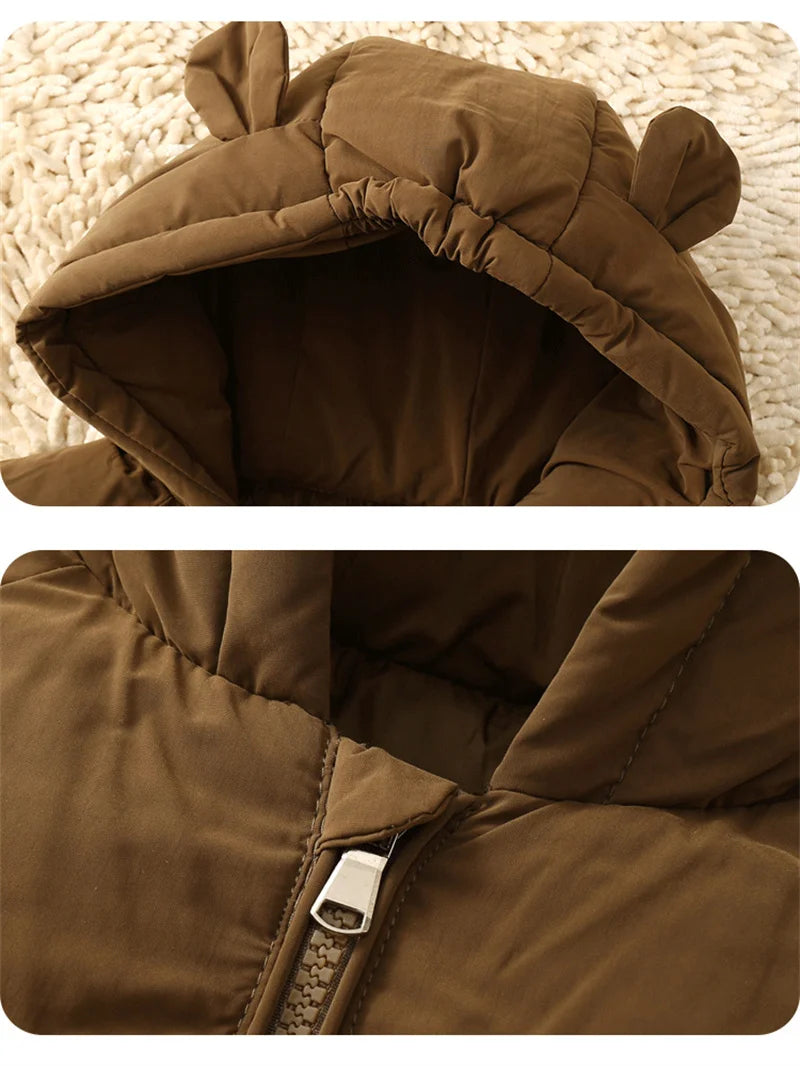 Doudoune Enfant Hiver - Manteau Chaud à Capuche Garçon Fille