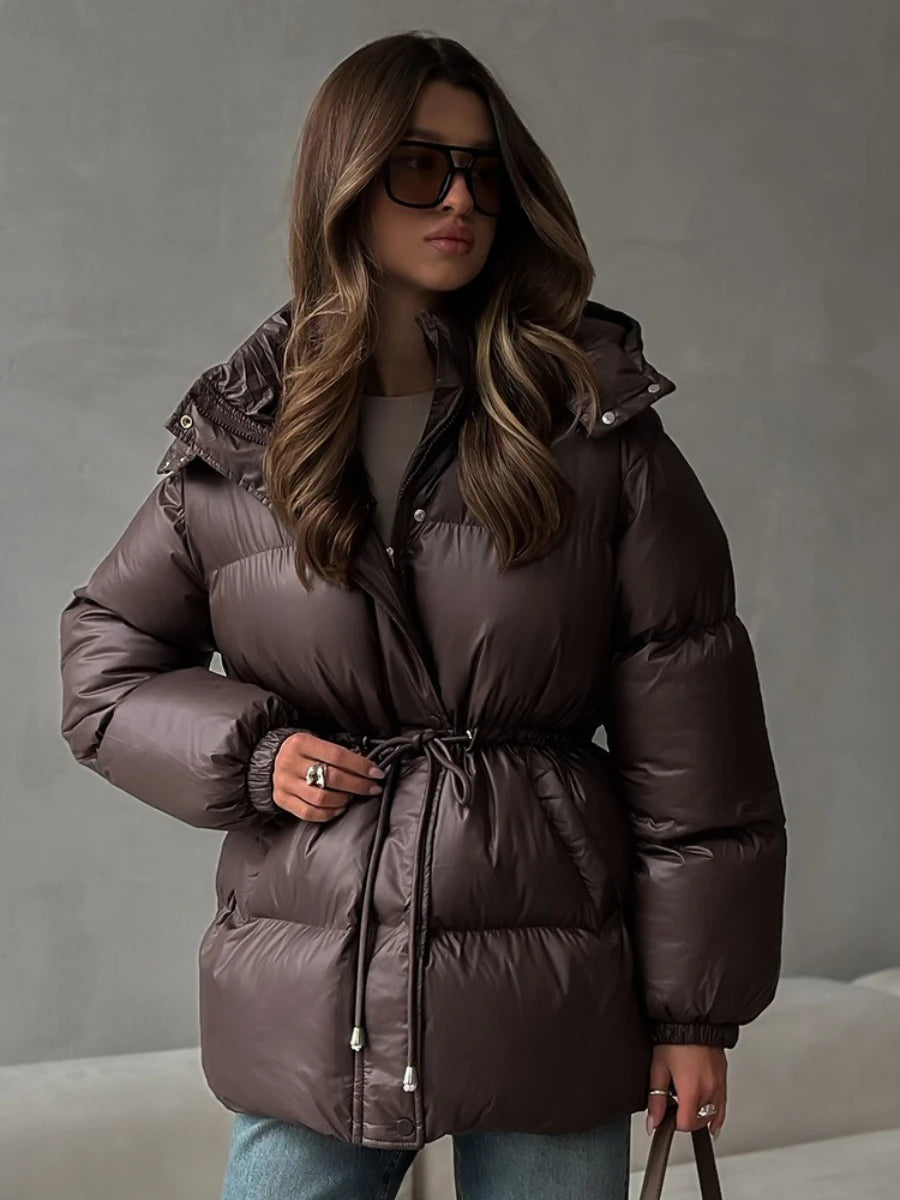 Veste Matelassée Femme à Capuche - Doudoune Confortable Hiver