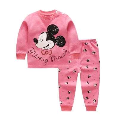 Pyjama Bébé Fille Coton - Ensemble 2 Pièces Automne Hiver Nouveau-né