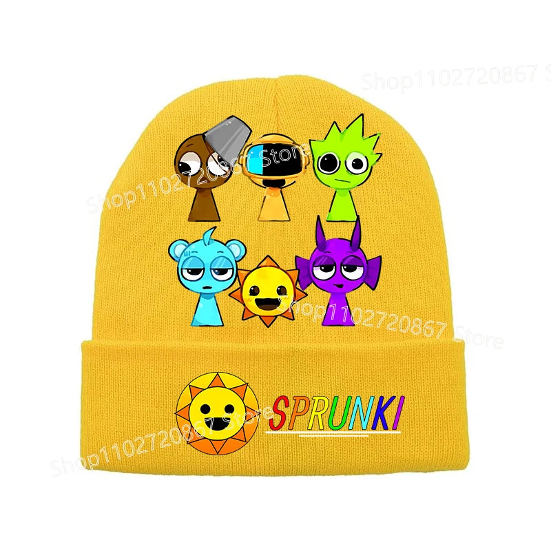 Bonnet Sprunki Enfant - Chapeau Tricoté Tendance Hiver Chaud