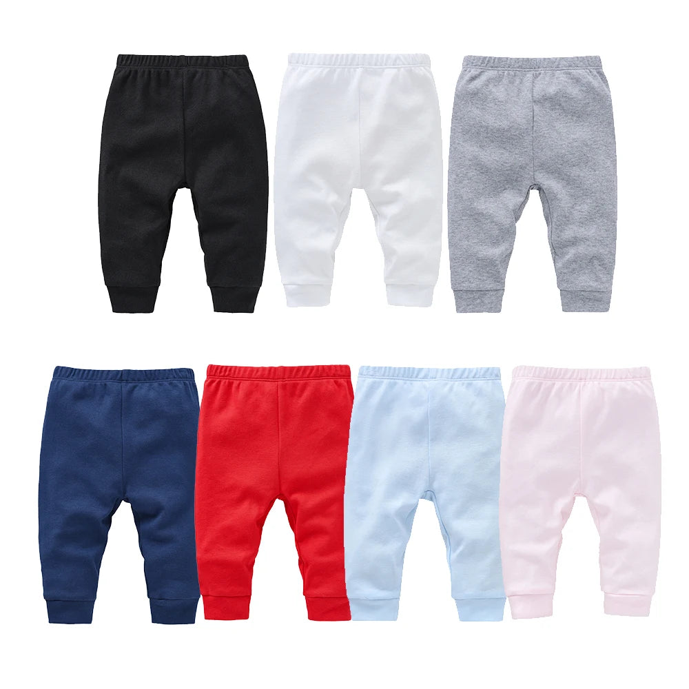 Pantalon Bébé 100% Coton 0-24 Mois - Legging Uni Garçon Fille Couleurs Variées