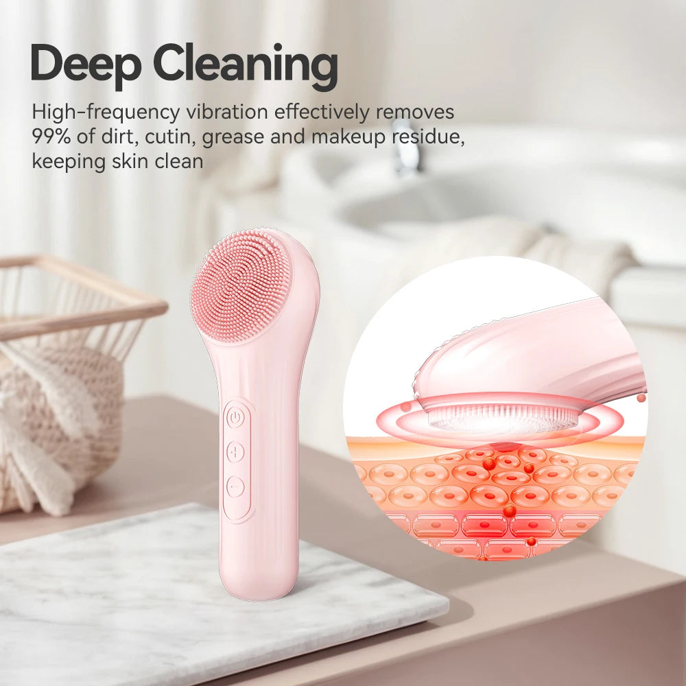 Brosse Nettoyante Faciale Sonique Rechargeable - Exfoliation et Nettoyage Profond