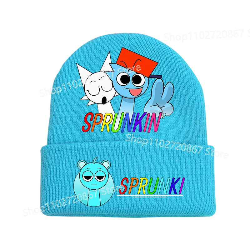 Bonnet Sprunki Enfant - Chapeau Tricoté Tendance Hiver Chaud