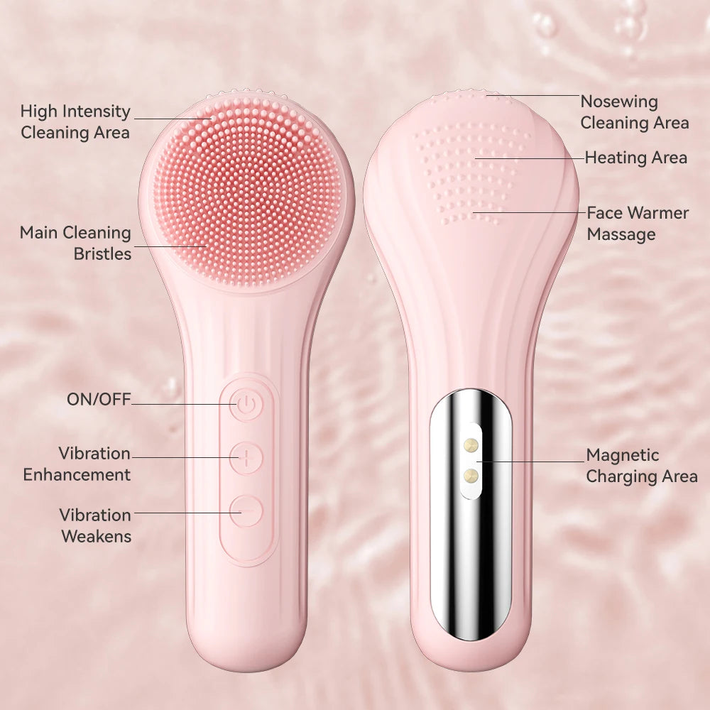 Brosse Nettoyante Faciale Sonique Rechargeable - Exfoliation et Nettoyage Profond